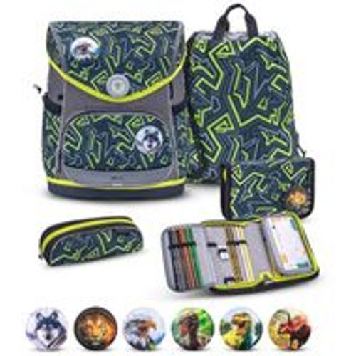 Rucksack Compact Plus Premium Schulranzen Set 5-t. Iguana Federtasche - Belmil - Modalova