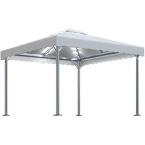 Pavillon mit LED-Lichterkette 300x300 cm Cremeweiß Aluminium - VIDAXL - Modalova