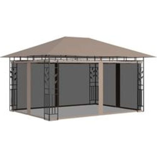 Pavillon mit Moskitonetz 4x3x2,73 m Taupe 180 g/m² - VIDAXL - Modalova