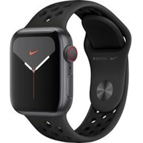 Watch Series 5 (2019) GPS + Cellular 40 mm - Aluminium Space - Nike Sportarmband Schwarz - Apple - Modalova