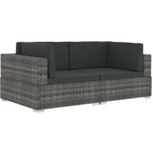 Ecksofas 2 Stk. mit Auflagen Poly Rattan Grau - VIDAXL - Modalova