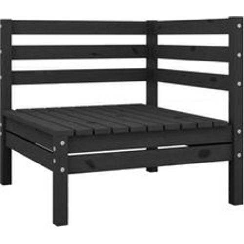 Garten-Ecksofa Schwarz Massivholz Kiefer - VIDAXL - Modalova