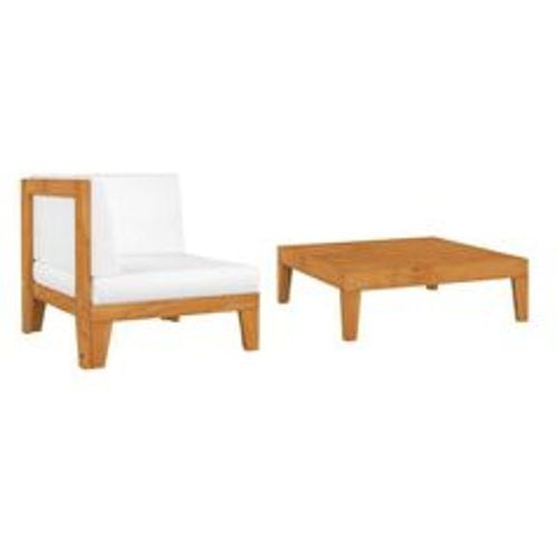 Tlg. Garten-Lounge-Set mit Auflagen Massivholz Akazie - VIDAXL - Modalova