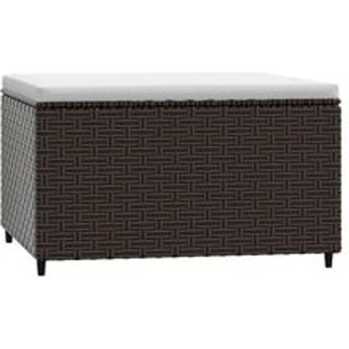 Gartenhocker mit Kissen Braun Poly Rattan - VIDAXL - Modalova