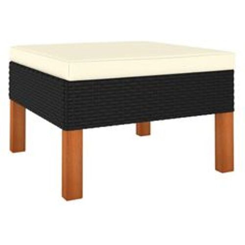 Fußhocker Poly-Rattan und Massivholz Eukalyptus - VIDAXL - Modalova