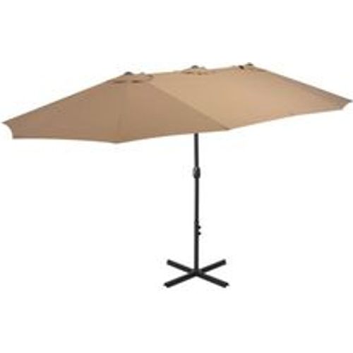 Sonnenschirm mit Aluminium-Mast 460x270 cm Taupe - VIDAXL - Modalova