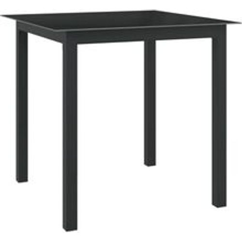 Gartentisch Schwarz 80x80x74 cm Aluminium und Glas - VIDAXL - Modalova