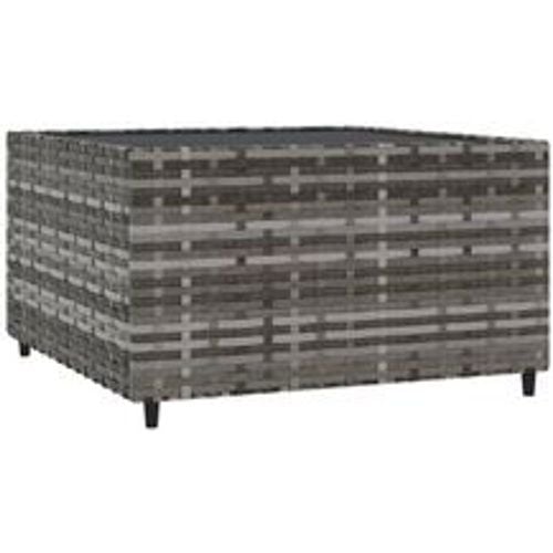 Garten-Couchtisch Quadratisch Grau 50x50x30 cm Poly Rattan - VIDAXL - Modalova