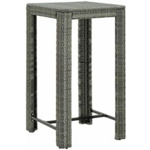 Garten-Bartisch Grau 60,5x60,5x110,5 cm Poly Rattan - VIDAXL - Modalova