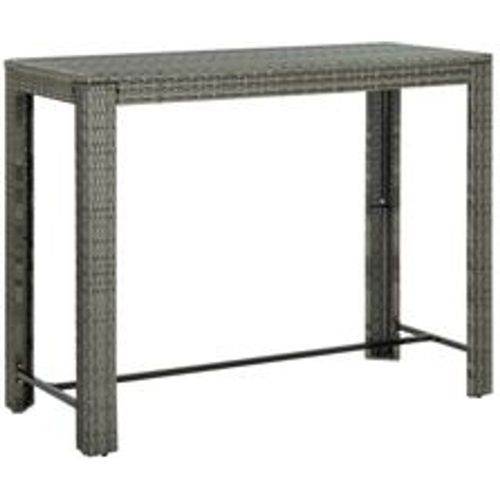 Garten-Bartisch Grau 140,5x60,5x110,5 cm Poly Rattan - VIDAXL - Modalova