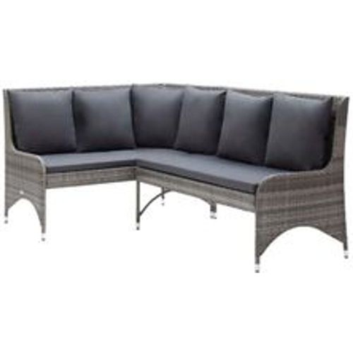 Garten-Ecksofas 2 Stk. Poly Rattan Grau - VIDAXL - Modalova