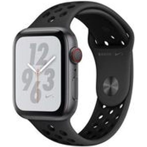 Watch Series 4 (2018) GPS + Cellular 44 mm - Aluminium Space - Nike Sportarmband Schwarz - Apple - Modalova