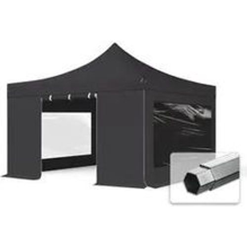 X4m Aluminium Faltpavillon, inkl. 4 Seitenteile, schwarz - (59079) - TOOLPORT - Modalova