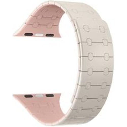 Magnetisches Armband kompatibel mit Apple Watch Band Serie 9/8/7, magnetisches Silikonarmband für (42/44/45/49 mm Starlight + Pink) - Fashion24 DE - Modalova