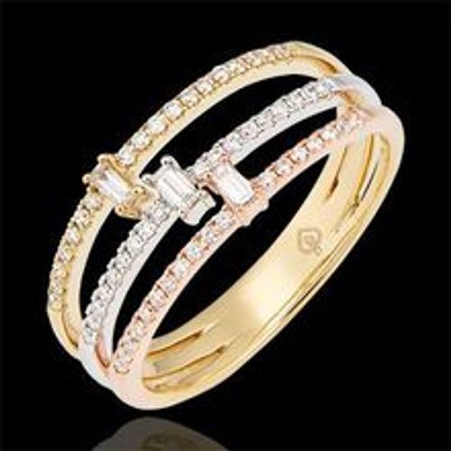 Edenly Ring Trilogia - 375er WeiÃŸ-, Gelb- und RosÃ©gold, Diamanten - Fashion24 DE - Modalova