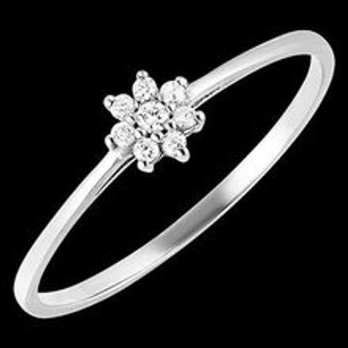 Edenly Ring BlÃ¼te - Daisy - WeiÃŸgold, 9 Karat, mit Diamanten - Fashion24 DE - Modalova