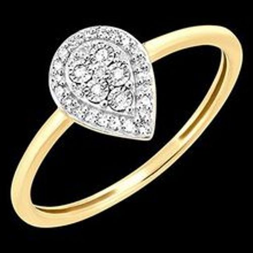 Edenly Ring Origine - BirnenfÃ¶rmiger Glanz - 9 Karat WeiÃŸ- und Gelbgold und D - Fashion24 DE - Modalova