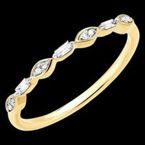 Edenly Ring FraÃ®cheur - Cascade Lumineuse - 9 Karat Gelbgold und Diamanten - Fashion24 DE - Modalova