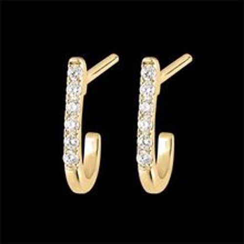 Edenly Halboffene Creolen Frische - Ella - 9 Karat Gelbgold und Diamanten - Fashion24 DE - Modalova