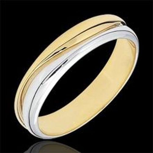 Edenly Ring Amour - Herren Trauring in WeiÃŸ- und Gelbgold - 18 Karat - Fashion24 DE - Modalova