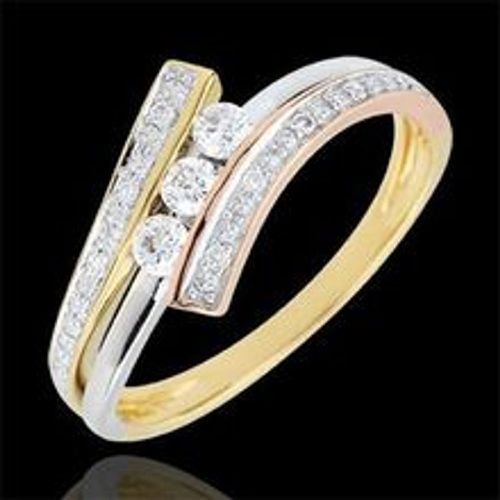 Edenly Trilogie Ring Kostbarer Kokon - Odinia - Dreierlei Gold - 18 Karat - Fashion24 DE - Modalova