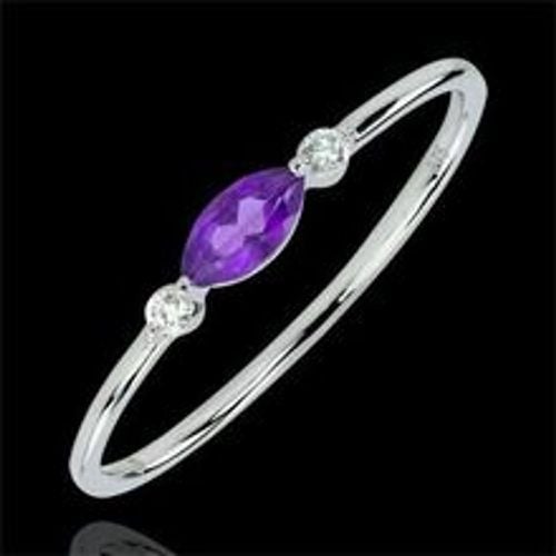 Edenly Ring Auge des Orients - Kleines Modell - Amethyst und Diamanten - 9 Kara - Fashion24 DE - Modalova