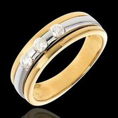 Edenly Trilogie Ring Sonnenfinsternis in Weiss- und Gelbgold - 0.24 Karat - 3 D - Fashion24 DE - Modalova