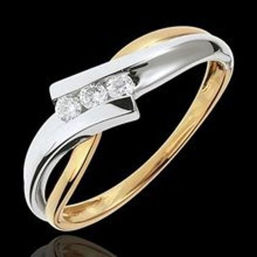 Edenly Trilogie Ring Kostbarer Kokon - SolfÃ¨ge - WeiÃŸ-und Gelbgold - 3 Diaman - Fashion24 DE - Modalova