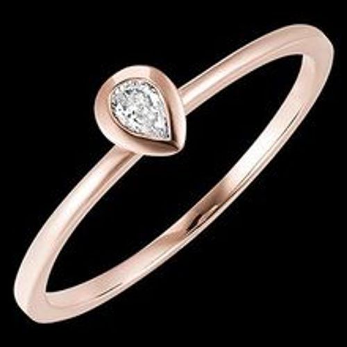 Edenly Ring FraÃ®cheur - Birne - 18 Karat RosÃ©gold mit Diamant - Fashion24 DE - Modalova