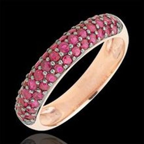 Edenly Ring Paradiesvogel - Dreierreihe - RosÃ©gold und Rubin - Fashion24 DE - Modalova