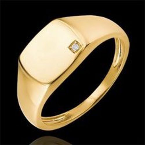 Edenly Ring DÃ¤mmerschein - Siegelring Ã„neas - 18 Karat Gelbgold und Diamant - Fashion24 DE - Modalova