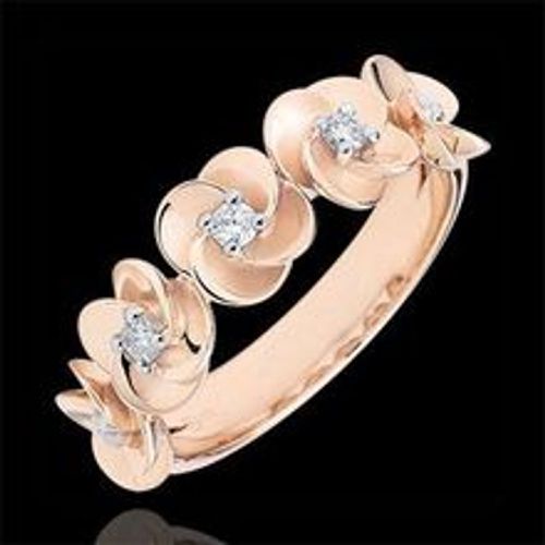 Edenly Ring BlÃ¼te - RosenkrÃ¤nzchen - RosÃ©gold und Diamanten - 18 Karat - Fashion24 DE - Modalova