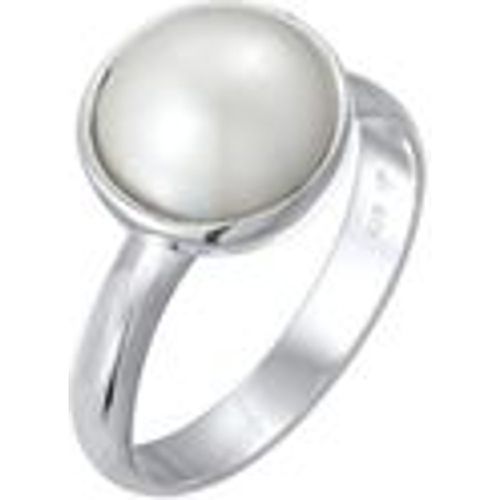 Ring Damenring Mabe Perle Klassisch 925 Sterling Silber (Farbe: Silber, Größe: 56 mm) - NENALINA - Modalova