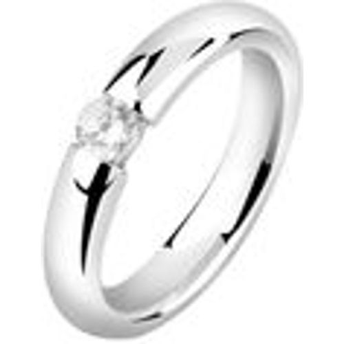 Ring Solitär Zirkonia Kristall Verlobung 925 Silber (Farbe: Silber, Größe: 52 mm) - NENALINA - Modalova