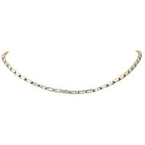 Halskette "Baguette Tennis Necklace" Edelstahl (Farbe: ) - Paul Valentine - Modalova