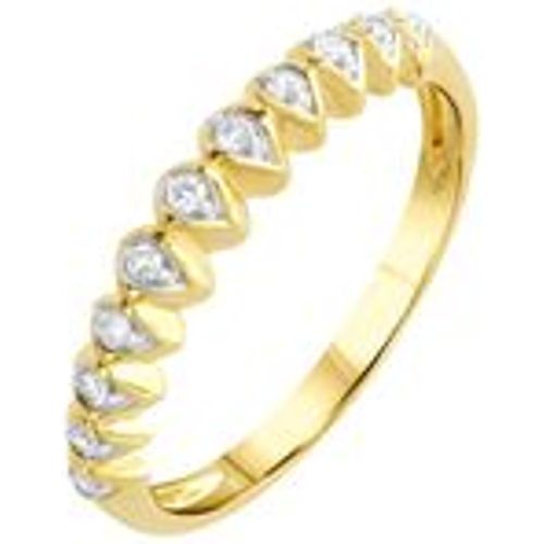 Ring 375 Gold gelb zweifarbig Diamant 0,1ct - Diamonds by Ellen K. - Modalova
