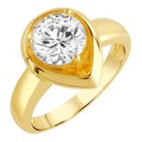 Basic Ring 925 Sterling Silber vergoldet Zirkonia - ZEEme - Modalova
