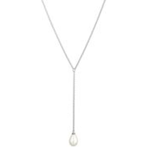 Halskette Y-Kette Muschelkernperle 925 Silber (Farbe: Silber, Größe: 45 cm) - NENALINA - Modalova