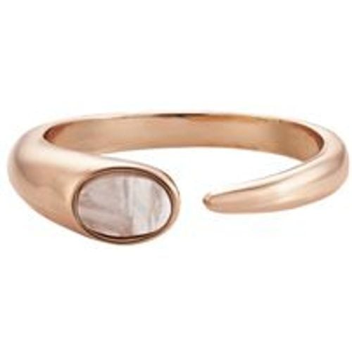 Ring Messing rosévergoldet mit Perlmutt - buckley london - Modalova