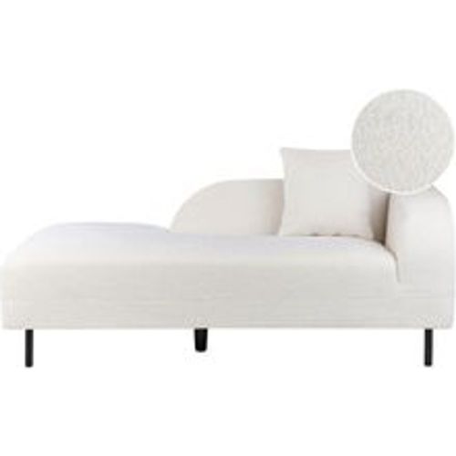 Chaiselongue Weiß Bouclé-Stoff Rechtsseitig mit Kissen Modernes Design Retro Stil Relaxliege für Wohnzimmer Schlafzimmer Indoor - BELIANI - Modalova