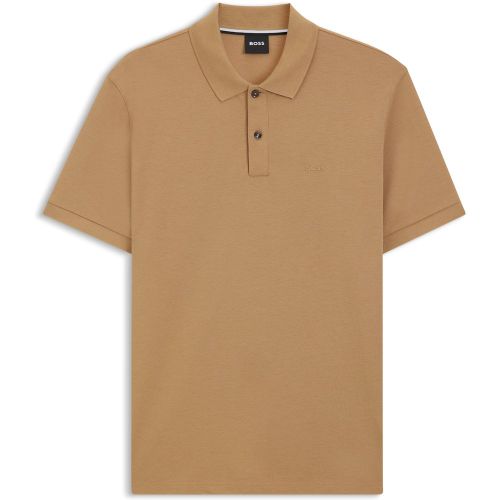 Polo Pallas en piqué de coton avec détails logotés - Boss - Modalova