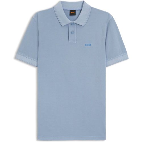 Polo en piqué de coton avec logo imprimé - Boss - Modalova