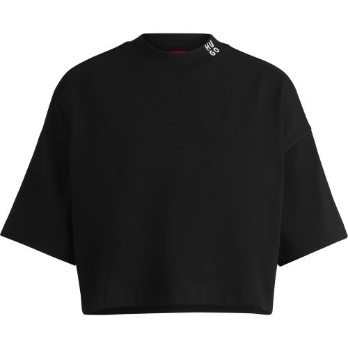 T-shirt court décontracté en jersey de coton à logo revisité - HUGO - Modalova