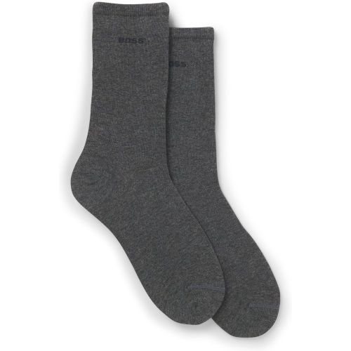 Lot de deux paires de chaussettes mi-mollet avec logos - Boss - Modalova