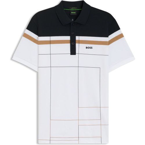 Polo Slim en coton stretch à séchage rapide - Boss - Modalova