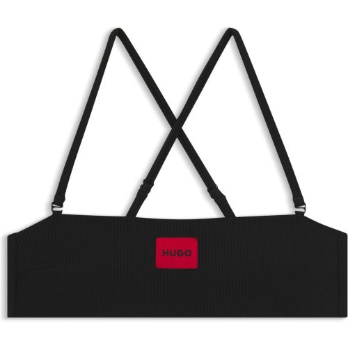 Haut de bikini bandeau avec étiquette logotée - HUGO - Modalova