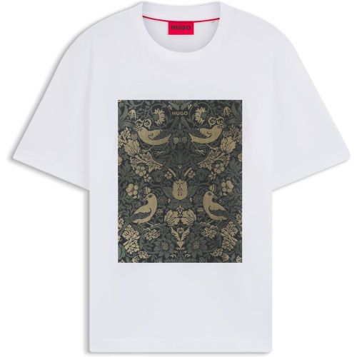 T-shirt en jersey de coton à imprimé artistique - HUGO - Modalova