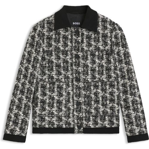 Veste Regular en tweed à motif plume - Boss - Modalova