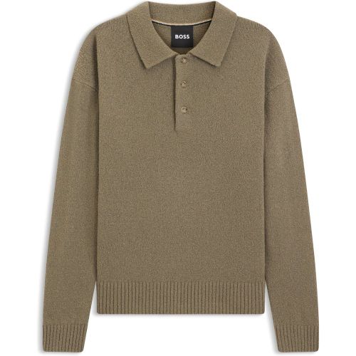 Pull en laine vierge à col polo - Boss - Modalova