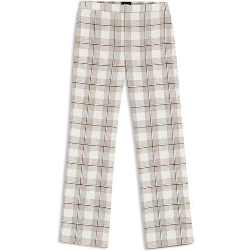 Bas de pyjama en coton mélangé à motif à carreaux - Boss - Modalova